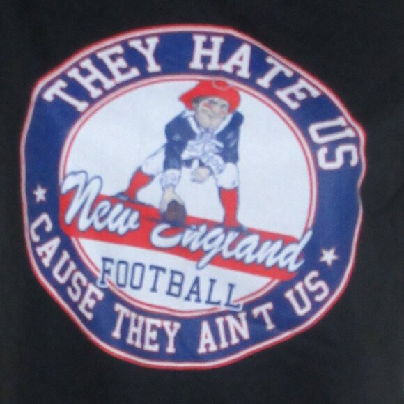 They Hate Us Cause They Ain't Us New England Football Women's Tee Sz.XL - Picture 2 of 2